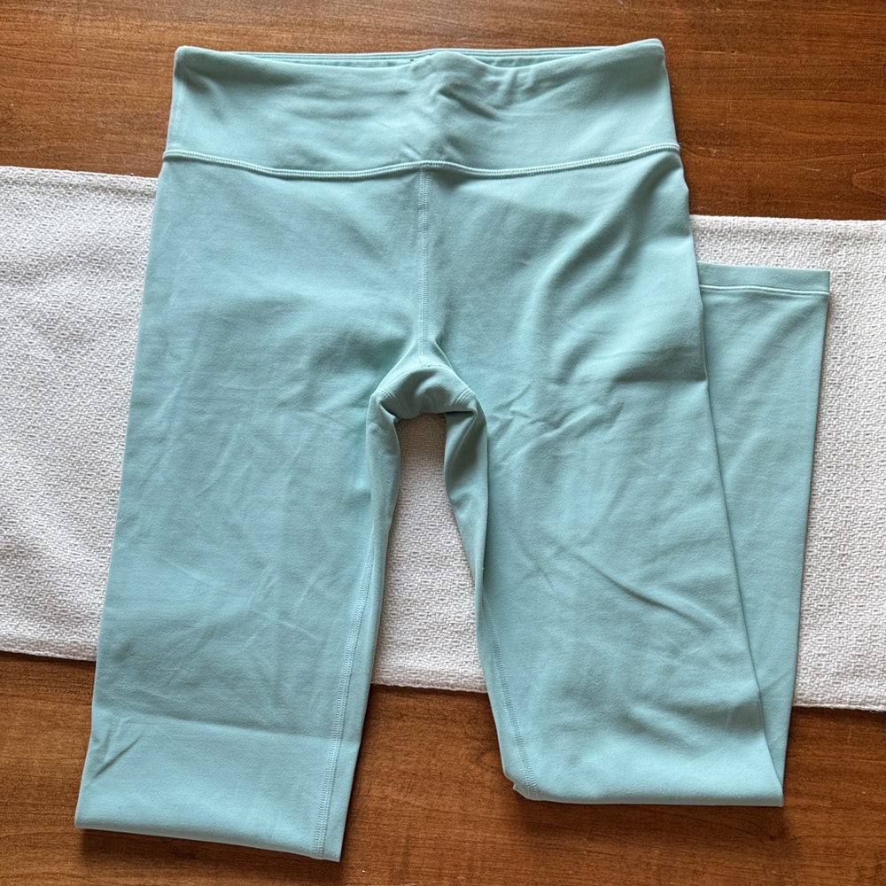 Athleta Girl High Rise Powervita Chit Chat Tights Aqua Leggings